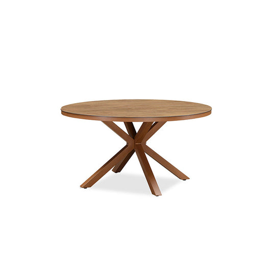 PURPLE LEAF Round & Rectangle Outdoor Dining Table HPL Aluminum Tabletop Modern Dining Table for Deck Kitchen