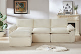 DERVAL 111" 3-Seater Sofa with 1 Ottoman