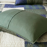 2 Piece Patchwork Oversized Cotton Quilt Set, Green
