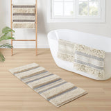 Woven Textured Stripe Bath Rug, Navy