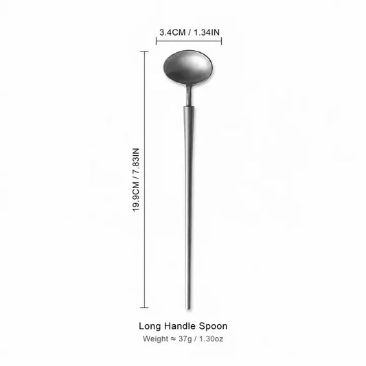 Vintage Stainless Steel Long Handle Coffee Spoon