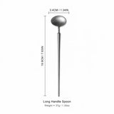 Vintage Stainless Steel Long Handle Coffee Spoon
