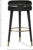 Coral Velvet Swivel Bar Stool - Elegant Contemporary Design with Durable Wood Frame & Metal Accents