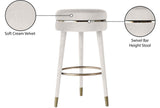 Coral Velvet Swivel Bar Stool - Elegant Contemporary Design with Durable Wood Frame & Metal Accents