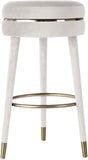 Coral Velvet Swivel Bar Stool - Elegant Contemporary Design with Durable Wood Frame & Metal Accents