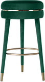 Coral Velvet Swivel Bar Stool - Elegant Contemporary Design with Durable Wood Frame & Metal Accents