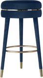 Coral Velvet Swivel Bar Stool - Elegant Contemporary Design with Durable Wood Frame & Metal Accents