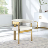 Romeo - Faux Leather Dining Chair With Gold Base (Set of 2)