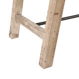Reclaimed Natural Wood Dining Table with Metal Support *
