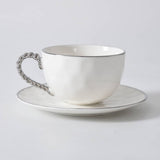 Salerno White Porcelain Teacup & Saucer Set