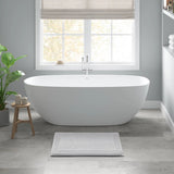 100% Cotton Tufted 3000 Gsm Reversible Bath Rug, Grey