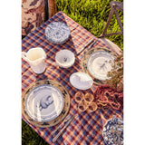Blue & White Rose Garden Salad Plates Set of 4