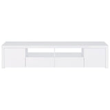 Jude 2-door Engineered Wood 79-inch TV Stand High Gloss White