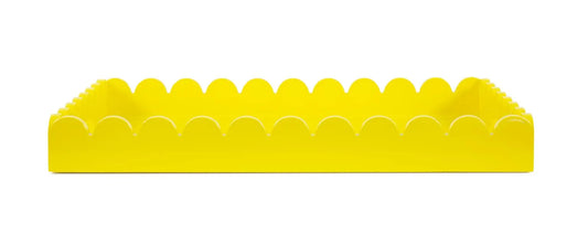 Rectangular Scalloped Riviera Tray - Yellow