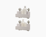 EasyStore™ 2-piece White Corner Shower Shelf Set