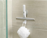 EasyStore™ Light Grey Shower Squeegee with Storage Hook