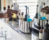 EasyStore™ Luxe Large Stainless-steel Toothbrush Caddy