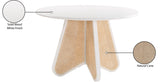 Butterfly Mid-Century Dining Table with Natural Cane Base and Solid Rubber Wood Frame for Elegance