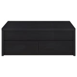 Knapp Lift Top Cocktail Coffee Table with Dual Drawers Black
