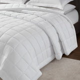 Cloudsoft Microfiber Blanket with Puffy Fiber Fill, White