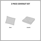 2 Piece Patchwork Oversized Cotton Quilt Set, Green