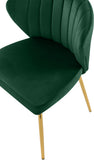 Finley Velvet Dining Chair Set of 2 - Elegant Curved Back with Gold Legs for Modern Dining Spaces