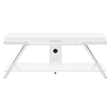 Marcia 1-drawer Wood 60-inch TV Stand White High Gloss