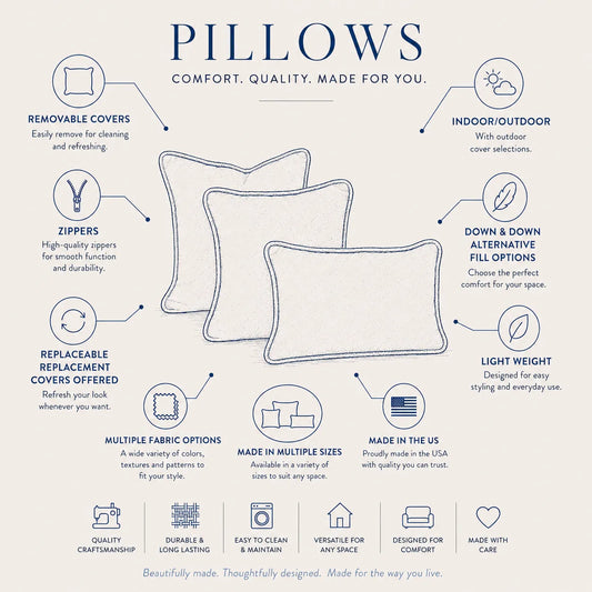 24 x 24 Pillow Claude Breeze - Down Insert