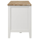 Hollis 2-door Wood 67-inch TV Stand with Drawer Brown and White