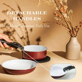 Moss & Stone 5-Piece Burgundy Stackable Cookware Set