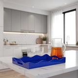 Spangle Scalloped Tray Blue