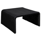 Cahya Woven Rattan Square Coffee Table Black
