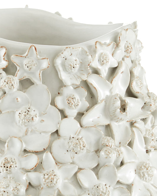 Jessamine White Vase