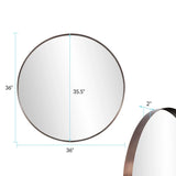 Steele Brass Round Mirror