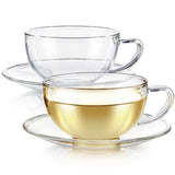 Teabloom Kyoto Glass Tea Cup & Saucer Set of 2