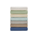 Wholesale Modern Solid Freshspun Cotton Blanket, Blue