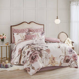 Shabby Chic Floral Comforter/Duvet Cover Set, Blush