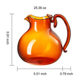 Nature Glass Jug – Handcrafted Glass Pitcher w/ Organic Form
