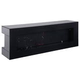 Vallerie 71-inch TV Stand with Visual Flame Box Grey Mirror
