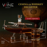 Airplane Whiskey Decanter, Cessna 172 Plane  25oz