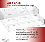 Acrylic Bottle Holder, Coffee Syrup Rack Display Case | 2-Tiered 6 Bottle