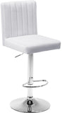 Joel Velvet Adjustable Stool Set of 2 - Luxurious Comfort with Chrome Base for Modern Spaces