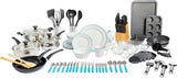 Gibson Home 95-Piece Complete Kitchen Starter Kit - Dinnerware, Cookware, Bakeware, Kitchen Tools