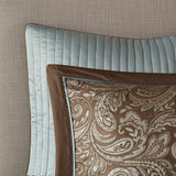 Paisley 12-Piece Complete Comforter Set and Sheet Set, Taupe