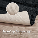 Tufted 1500gsm Bathroom Rug, Black