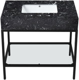 Marmo - Engineered Marble Bathroom Vanity With Black Base