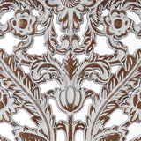 2-Piece Distressed Carved Wood Wall Set, Antique Brown