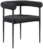 Louie Dining Chair Set of 2 - Modern Curved Back Design with Luxe Fabric and Durable Metal Frame