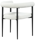 Louie Dining Chair Set of 2 - Modern Curved Back Design with Luxe Fabric and Durable Metal Frame