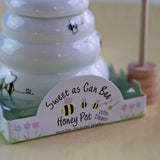 Sweet As Can Bee Ceramic Honey Pot with Dipper